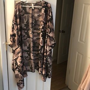 Purple camo kimono